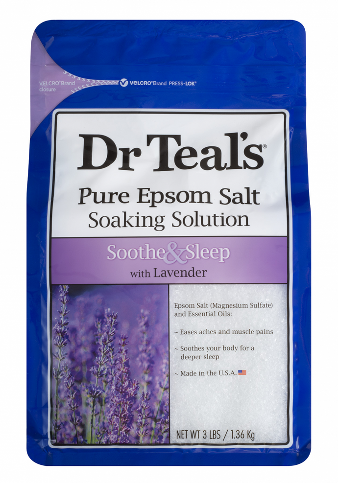 Dr Teal's Pure Epsom Salt Solution, Soothe - Sleep with Lavender 48 free shipping