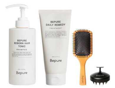 Bepure Hair Tonic Scalp Set Shampoo + Treatment + Hair Brush Sealed