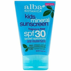 Alba Botanica Kids Mineral Sunscreen SPF 30-4 oz