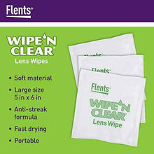 Load image into Gallery viewer, FLENTS WIPE N CLEAR LENS CLEANING WIPES EYE GLASSES OPTICAL CLEANER 75 WIPES BOX