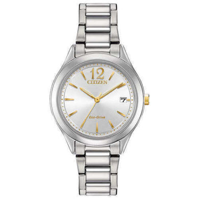 Pre-owned CITIZEN Eco-Drive Womens 32mm Stainless Steel silver-tone Watch FE6124-51A