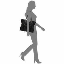 Load image into Gallery viewer, KOOBA Black Genuine Leather Tote Large Women&#39;s Handbag Shoulder Purse AUTHENTIC free shipping