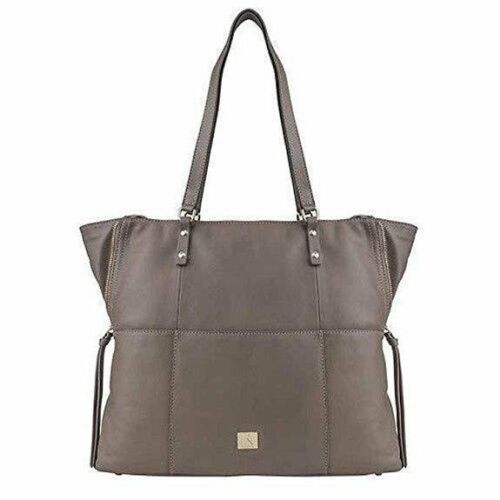 AUTHENTIC KOOBA Genuine Leather Tote Large Women's Handbag Shoulder Purse Taupe