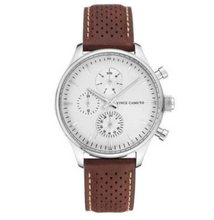 Load image into Gallery viewer, Pre-owned  Vince Camuto VC/1101WTBN Mens Brown Leather Strap Watch