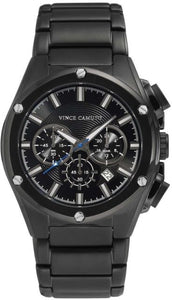 Vince Camuto Men's VC/1065BKBK Multi-Function Dial Black Bracelet Watch