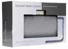 Load image into Gallery viewer, New Jessica McClintock Women’s Christiana Ball Mesh Minaudiere Handbag Silver