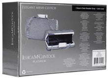 Load image into Gallery viewer, New Jessica McClintock Women’s Christiana Ball Mesh Minaudiere Handbag Silver